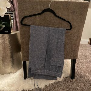 Blue linen pants